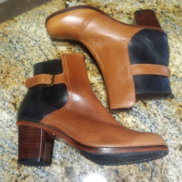 J Shoes Leather Hardwick Boots Booties Size 8 Anthropologie - Picture 6 of 13